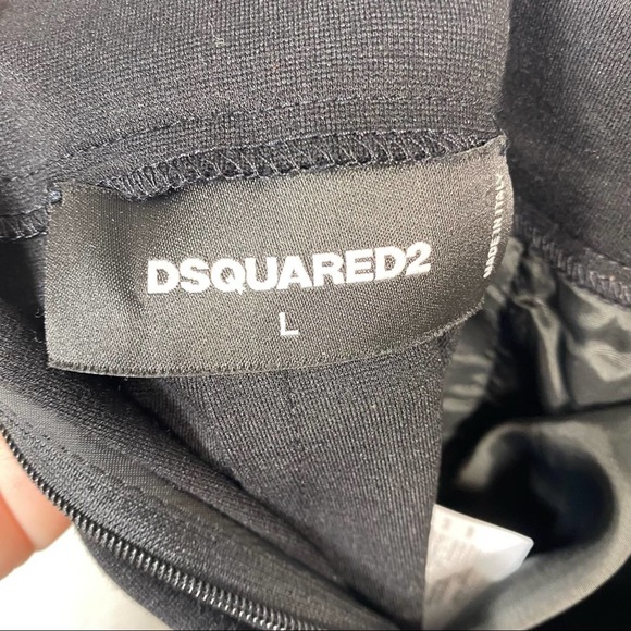 DSQUARED2 Womens High Waisted Wide Leg Trouser Pant in Black Size medium - Picture 5 of 13